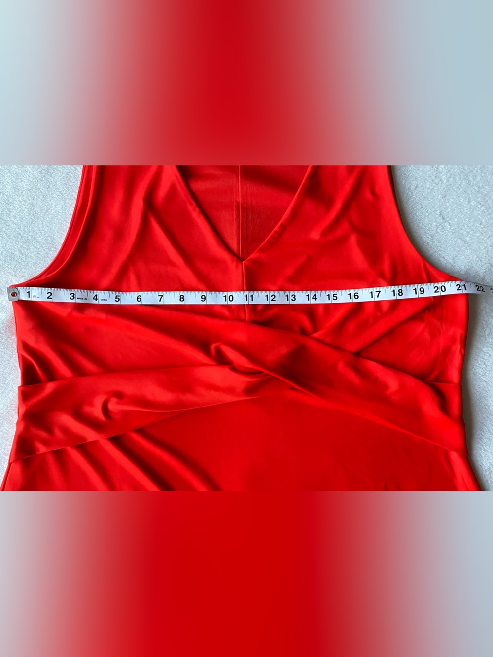 Ann Taylor Twist Front Jersey Dress Crimson Orange sz XL - Picture 13 of 15